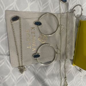 Kendra Scott blue drusy stone set